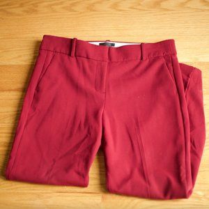 J. Crew Cameron Style Burgundy Ankle Pants 10